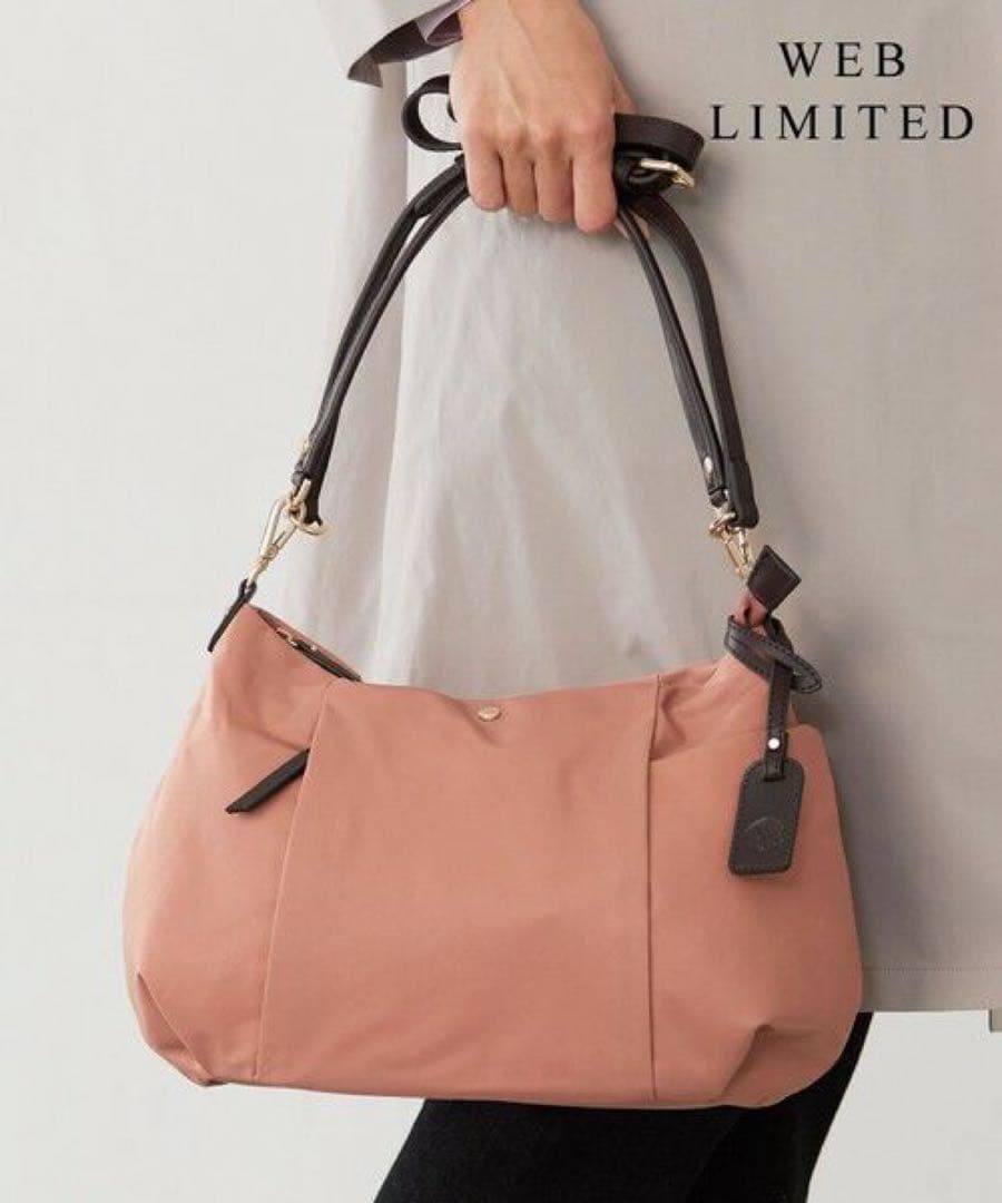 新品J.PRESS ジェイプレス撥水2way ショルダー バッグ ピンク系