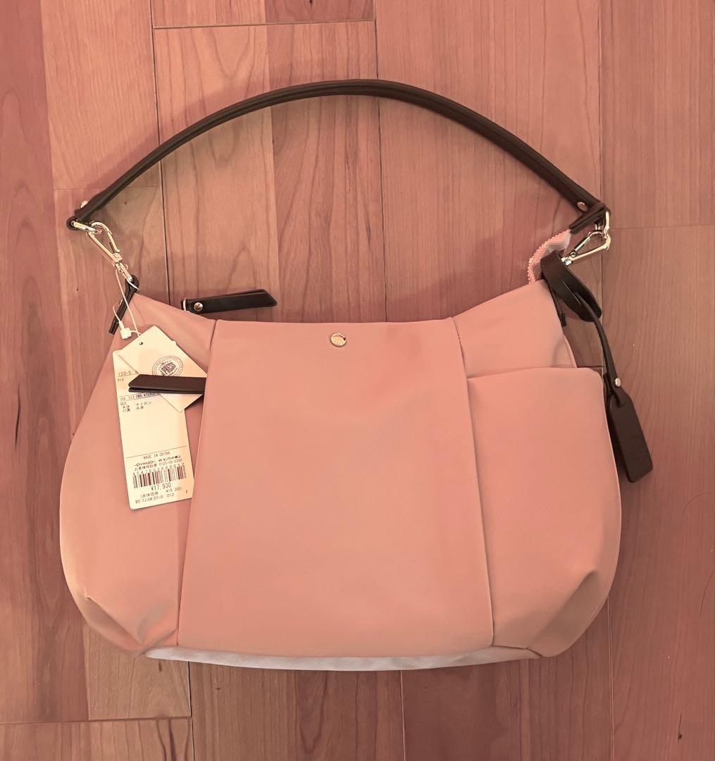 新品J.PRESS ジェイプレス撥水2way ショルダー バッグ ピンク系