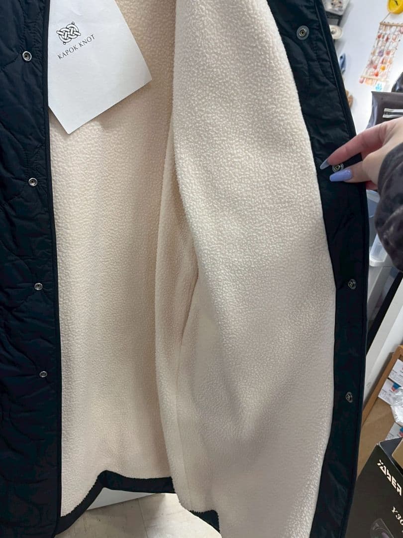 K◆KAPOK　KNOT　カポックノット　キルティング　ロングコート　М