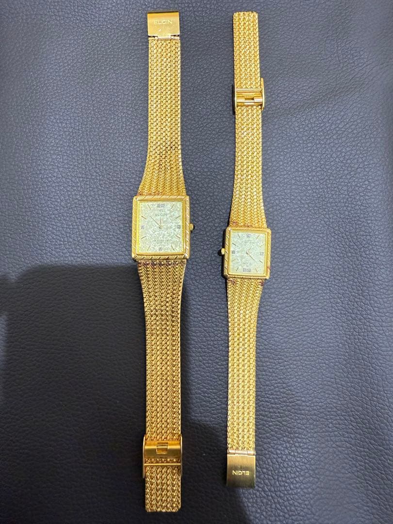 ELGIN クォーツ腕時計 18K GOLD HAND ２点セット