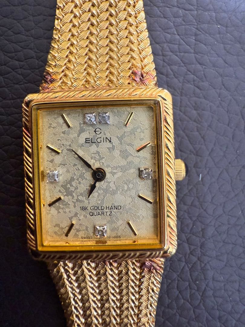 ELGIN クォーツ腕時計 18K GOLD HAND ２点セット