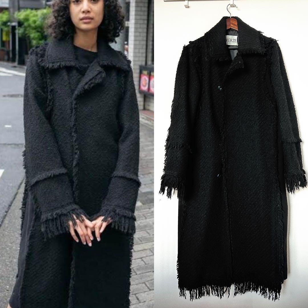 レア★PERVERZE Combination Crash Tweed Coat