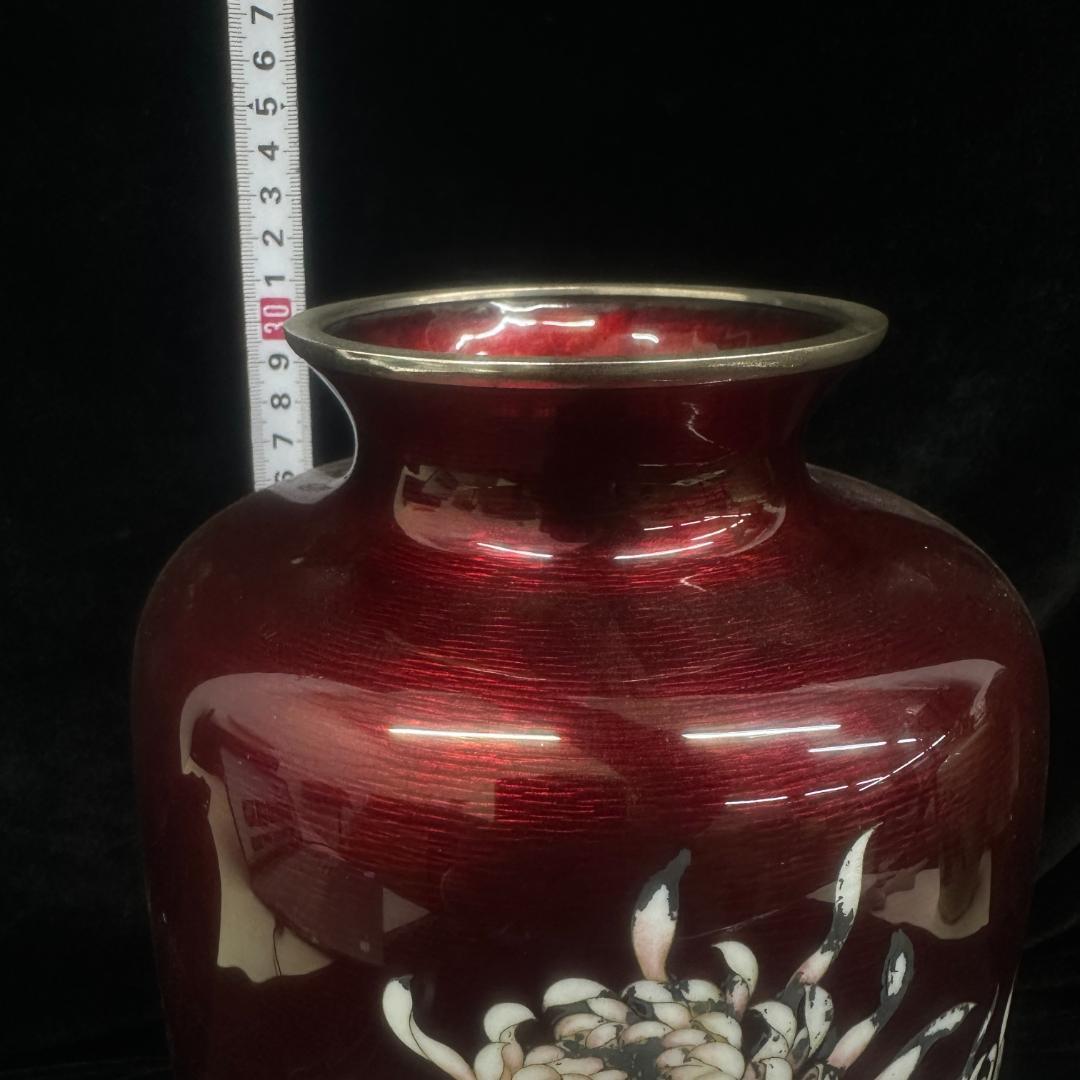 時代物 七宝焼 花瓶 年代珍品 古美術