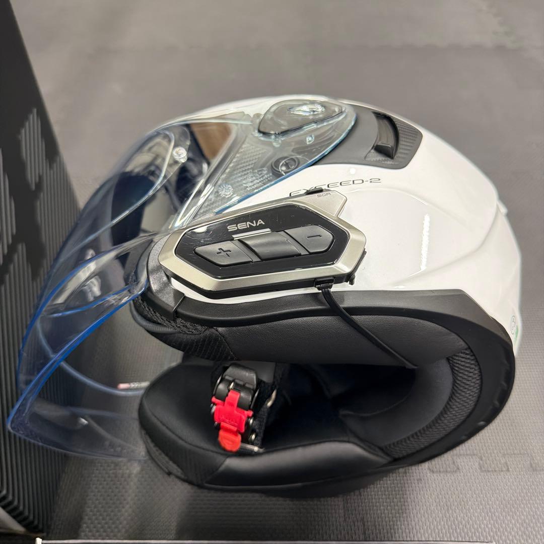 値下依頼対応済OGK EXCEED2 ホワイトL+SENA 50R 1個セット