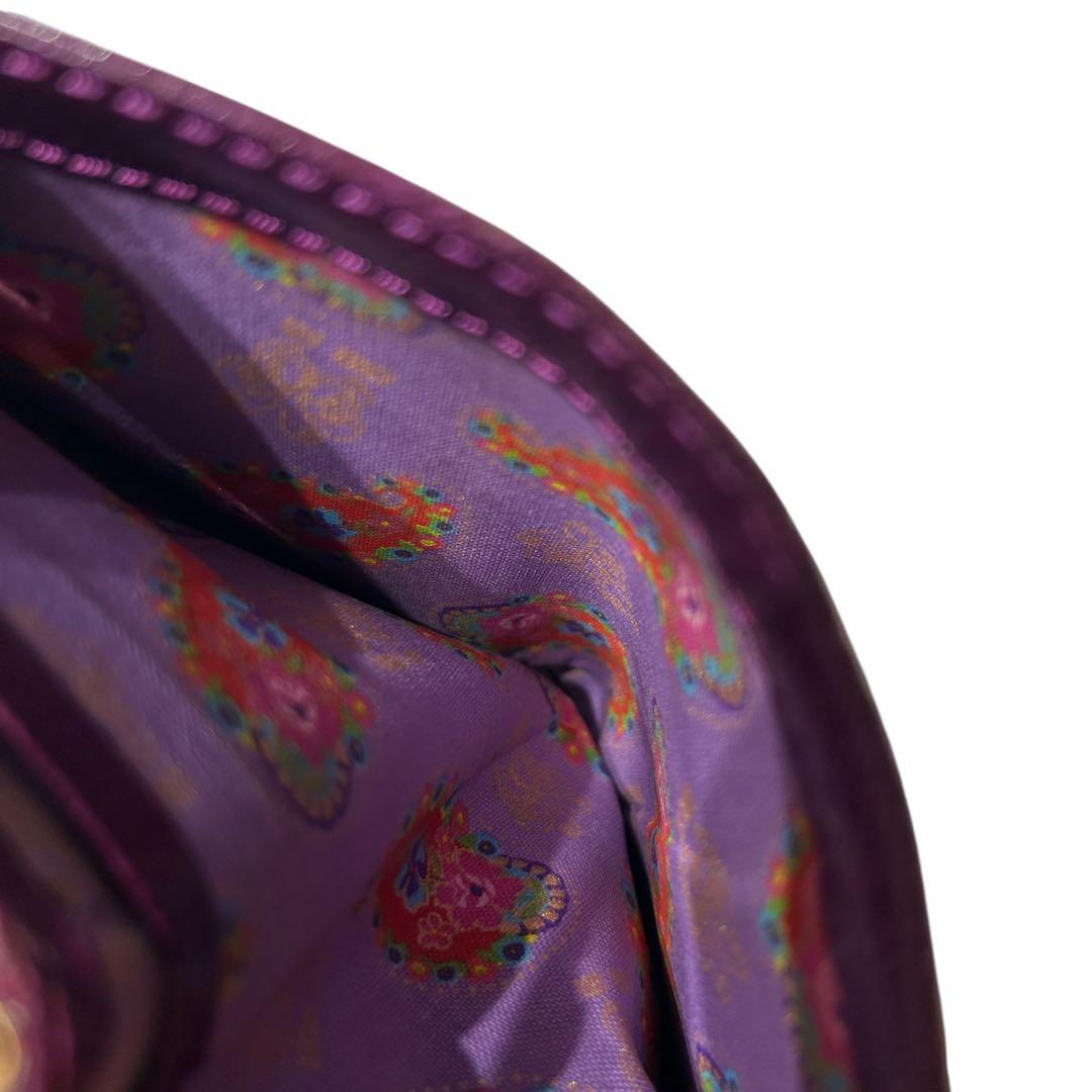 美品 アナスイ 折り財布 がま口 アクセサリー 蝶 レディース パープル 紫