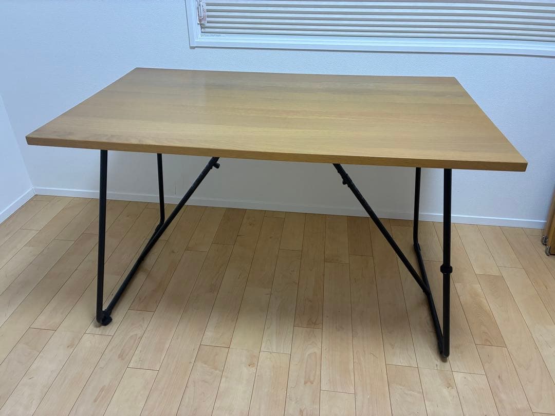 無印良品 折りたたみテーブル 幅120cm オーク材