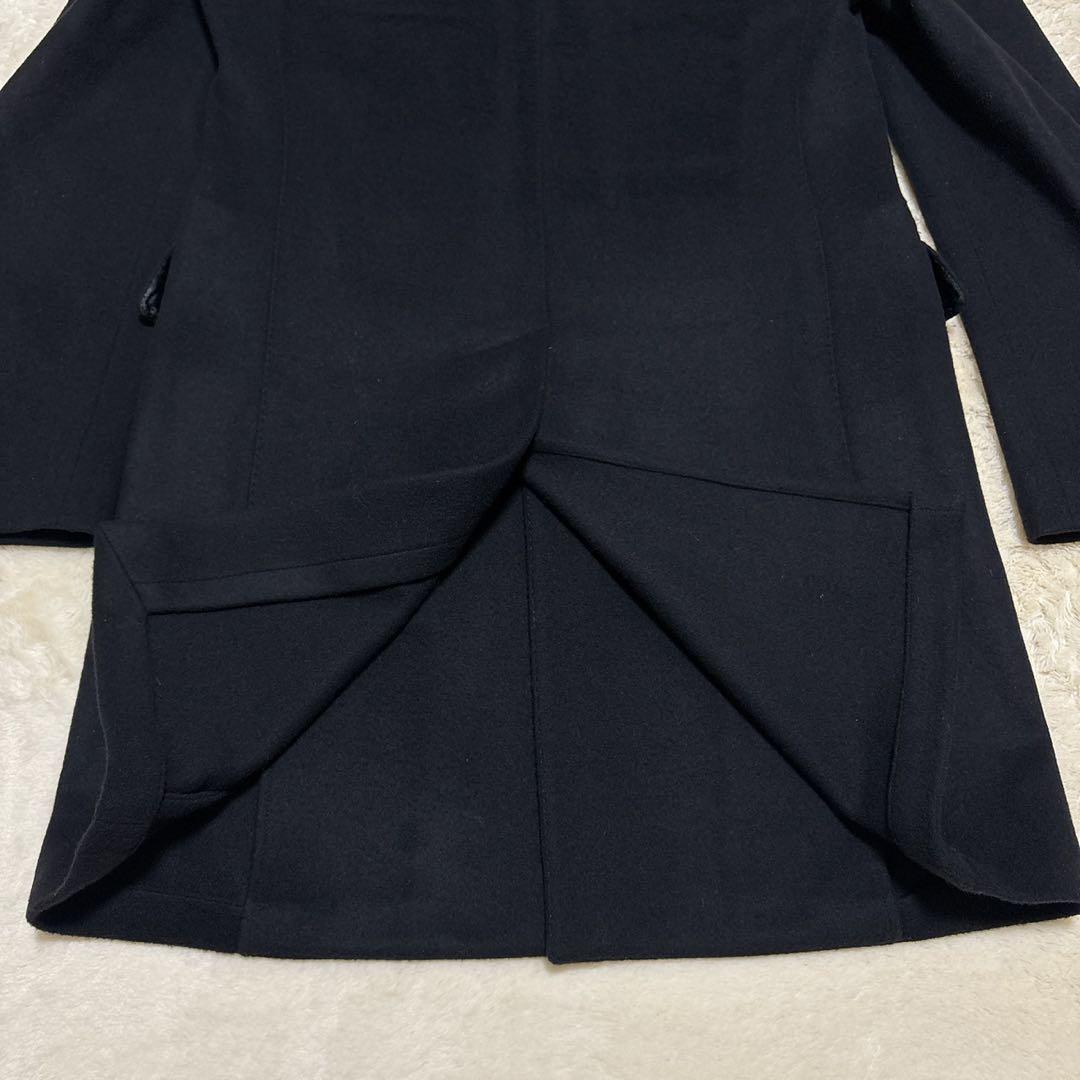 極美品 ラルディーニ チェスターコート ブートニエール ブラック ウール 46