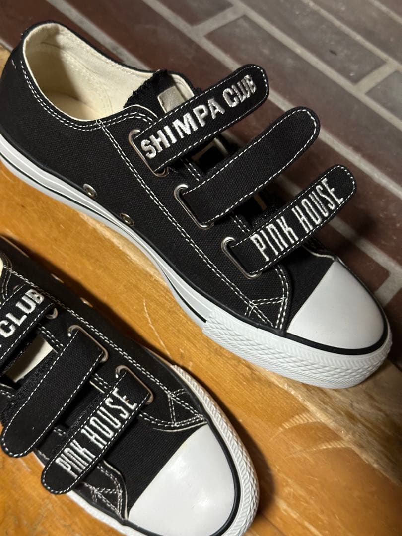 PINK HOUSE ベルクロスニーカー ブラック