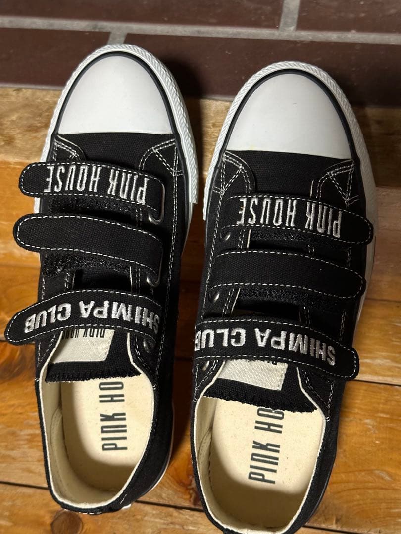 PINK HOUSE ベルクロスニーカー ブラック