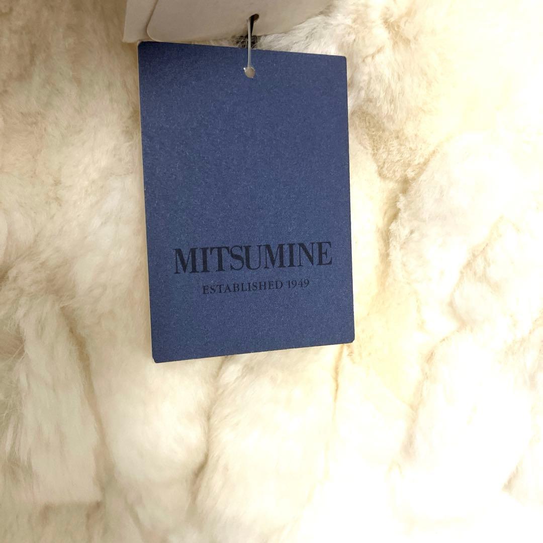 【極美品・タグ付】レッキスファーコート スタンド　ホワイト　アイボリー　M