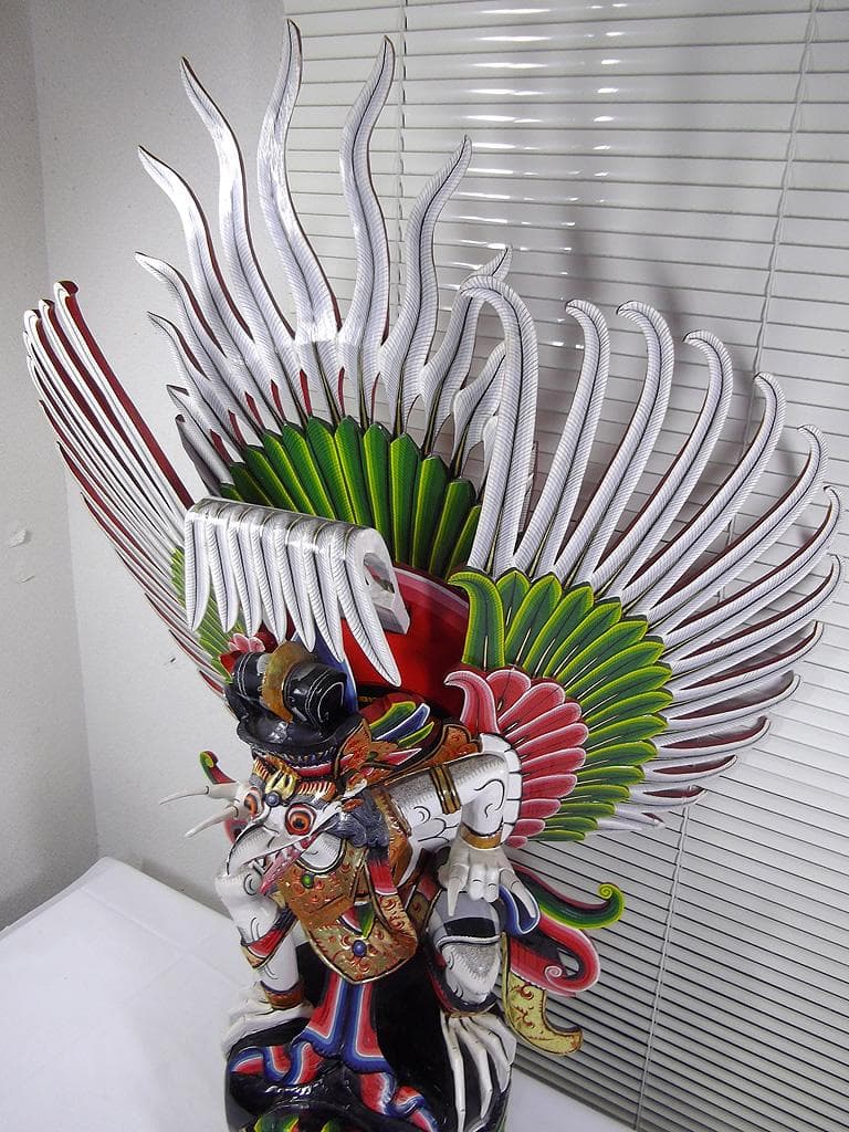 高さ110cm！ 特大ガルーダ像 彩色木彫り インドネシア バリ島