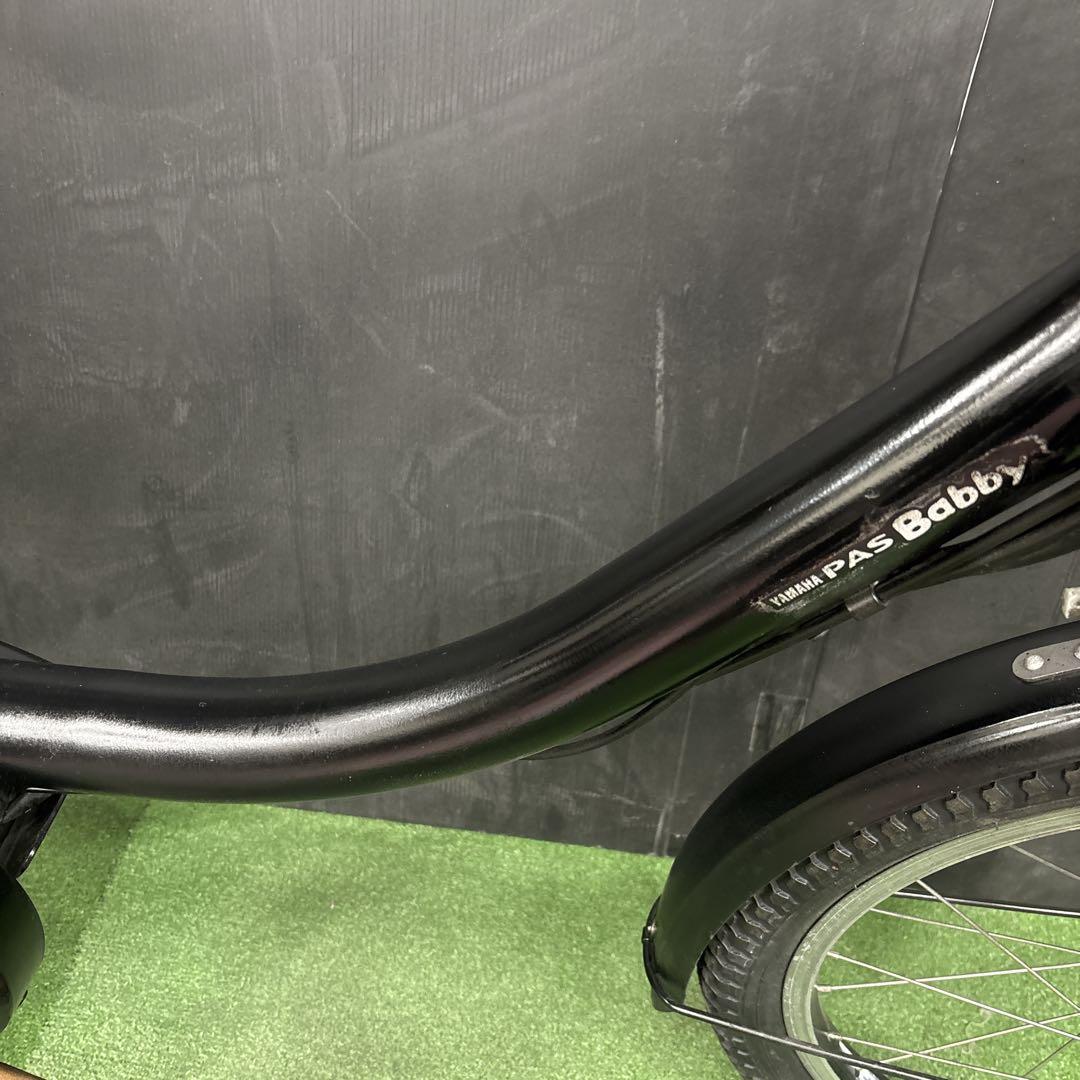 電動自転車 YAMAHA PAS Babby ブラック 3人乗り対応　39★