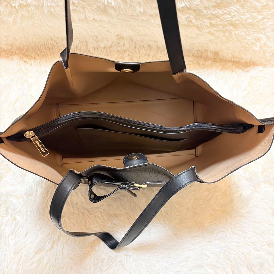 美品 マイケルコース トートバッグ ビジネスバッグ ブラック 黒 通勤 大容量