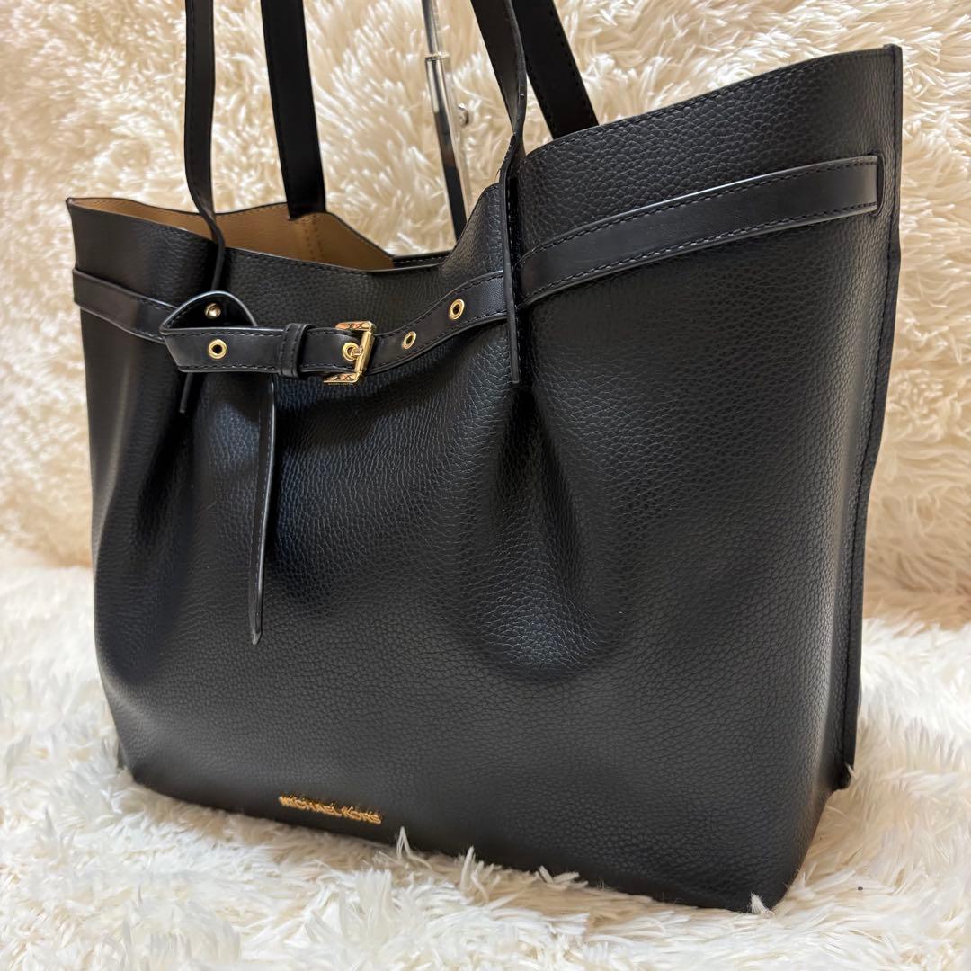 美品 マイケルコース トートバッグ ビジネスバッグ ブラック 黒 通勤 大容量