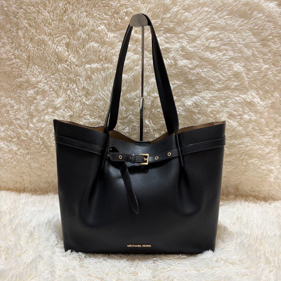 美品 マイケルコース トートバッグ ビジネスバッグ ブラック 黒 通勤 大容量