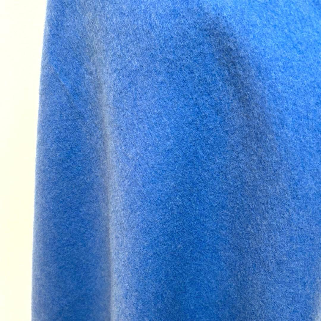 BEGG&CO ベグアンドコー　ラムウール　アンゴラ　ストール　ブルー