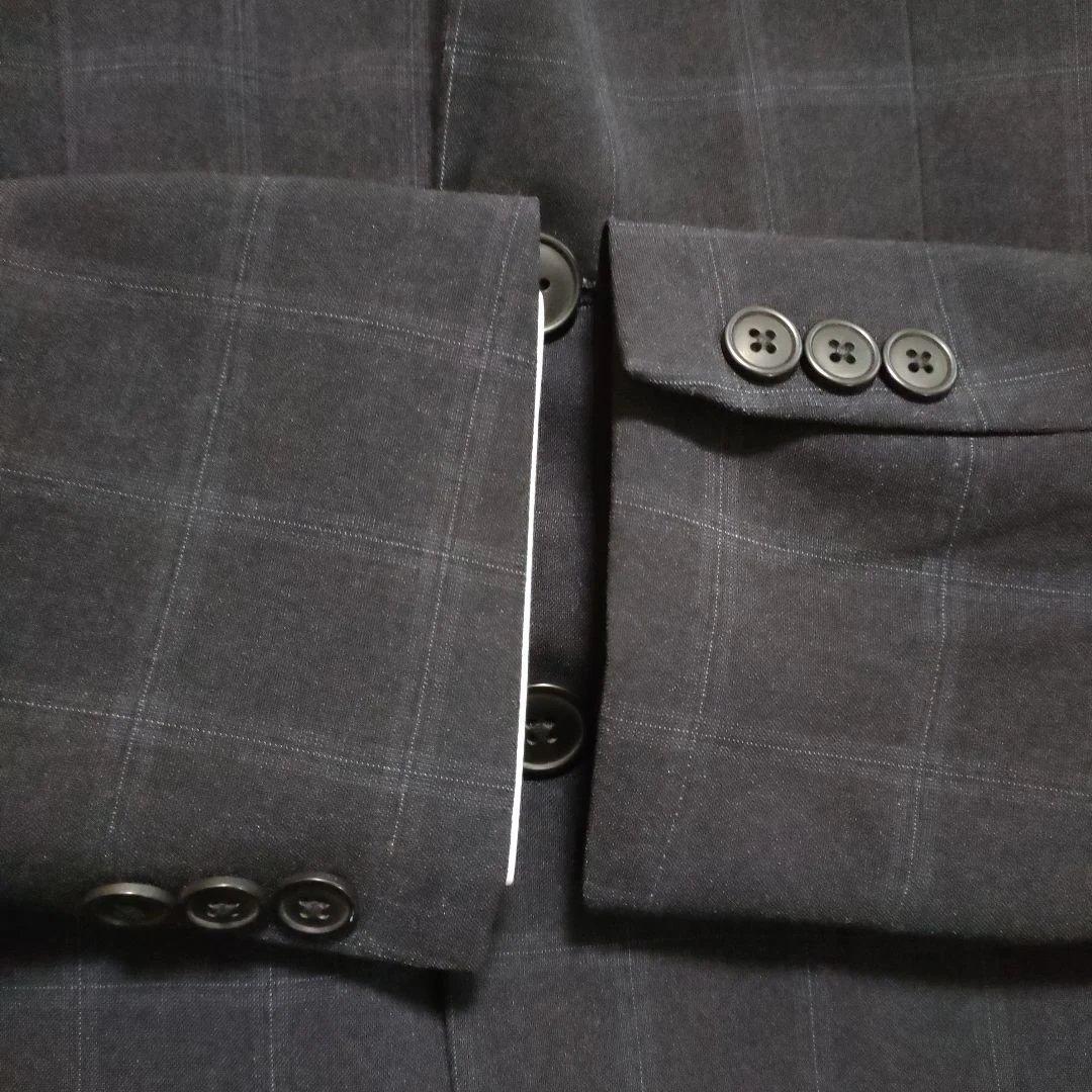 【美品】男の子 フォーマルスーツ 卒業式　170 ネイビーグレーチェック