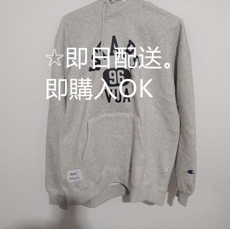 ✨極美✨ WTAPS×Champion Academy ロゴ パーカー M