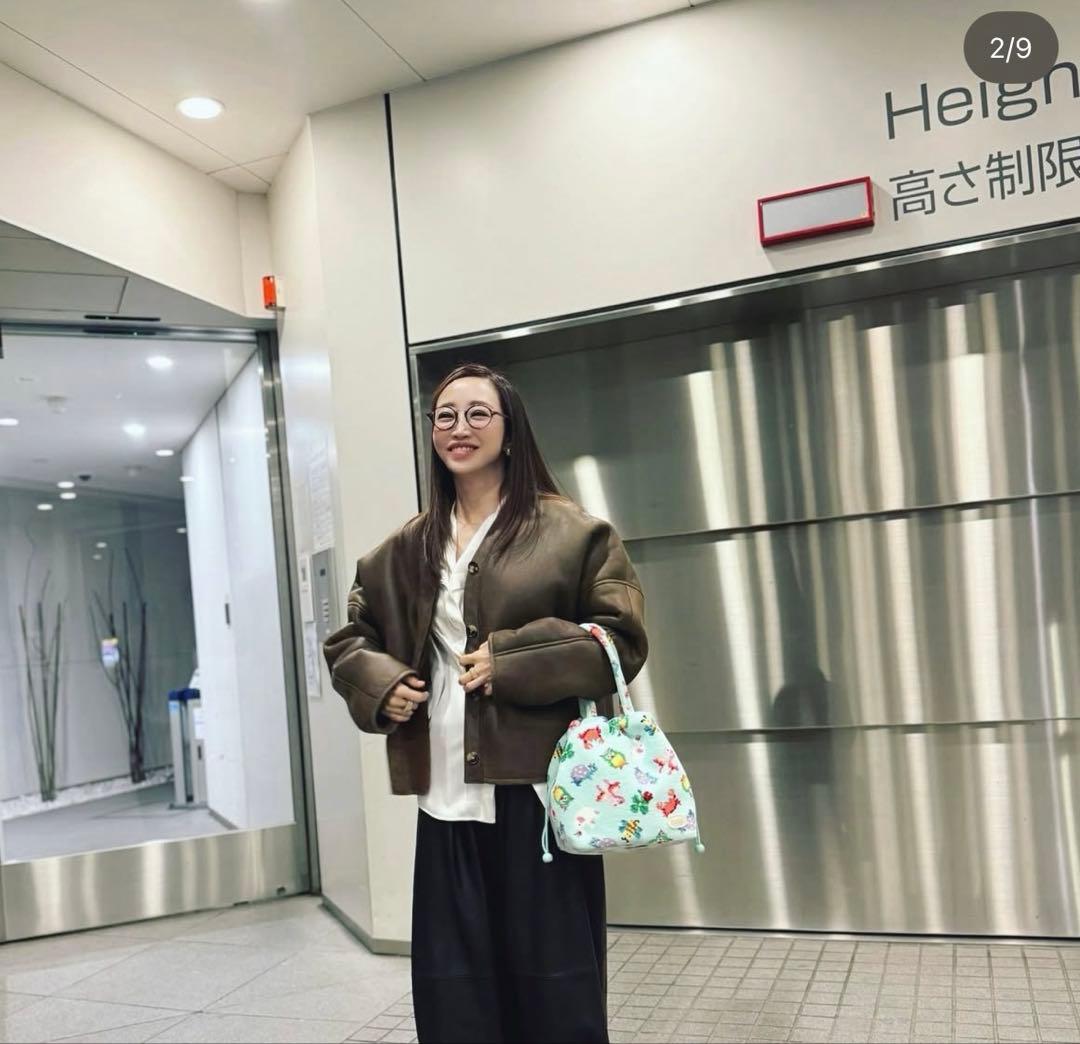 神崎恵コラボ　 カラフル動物柄 トートバッグ ミントグリーン