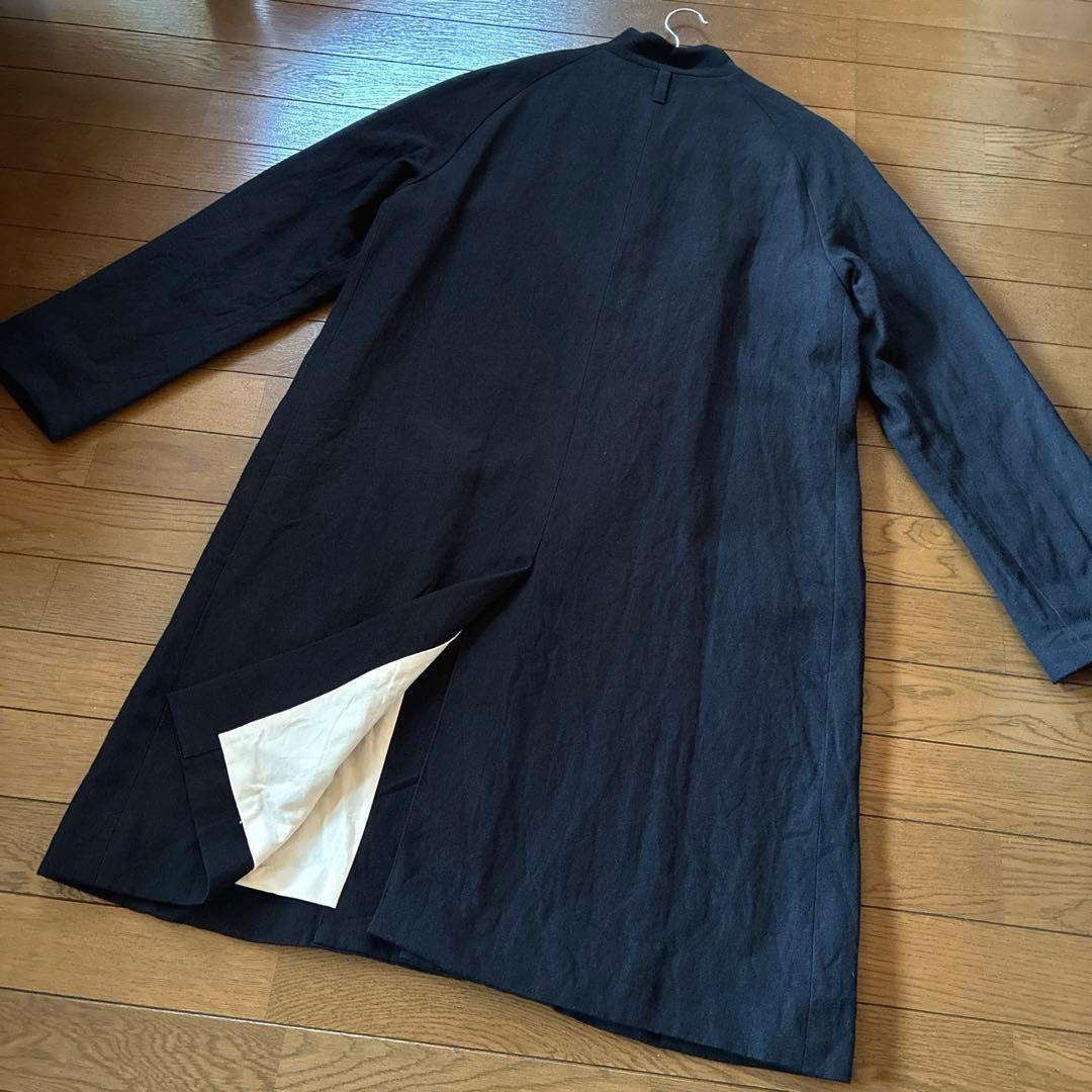ま*お様 美品★Vlas Blomme★ウール　リネン　ロングコート　毛　麻