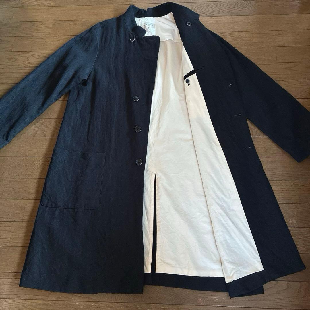ま*お様 美品★Vlas Blomme★ウール　リネン　ロングコート　毛　麻