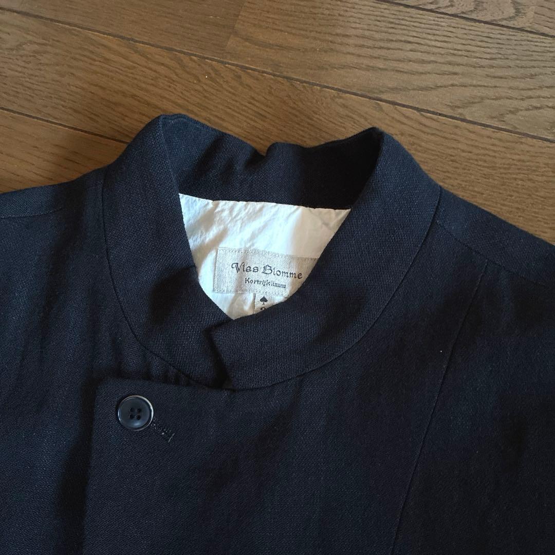 ま*お様 美品★Vlas Blomme★ウール　リネン　ロングコート　毛　麻
