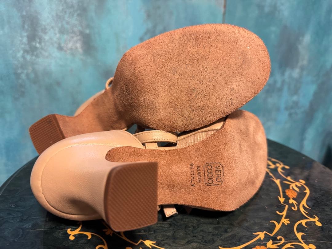 LaDuca ベージュ社交ダンスシューズ