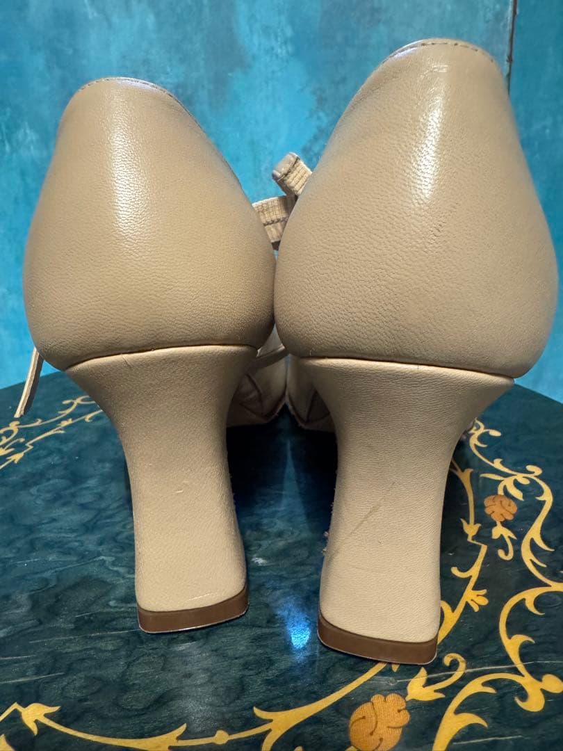 LaDuca ベージュ社交ダンスシューズ