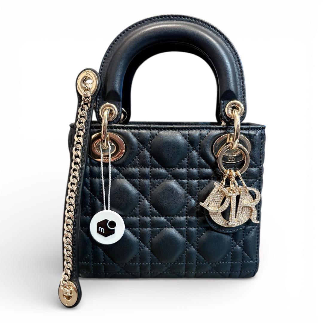 新品未使用＊DIOR レディディオール ミニ あんしん鑑定バッジ＆鑑定書付き