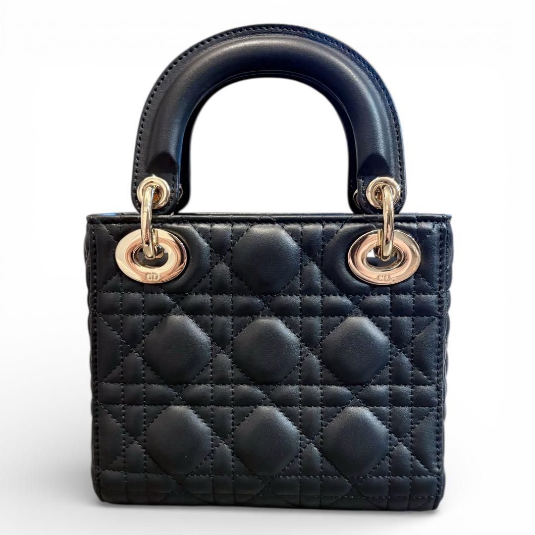 新品未使用＊DIOR レディディオール ミニ あんしん鑑定バッジ＆鑑定書付き