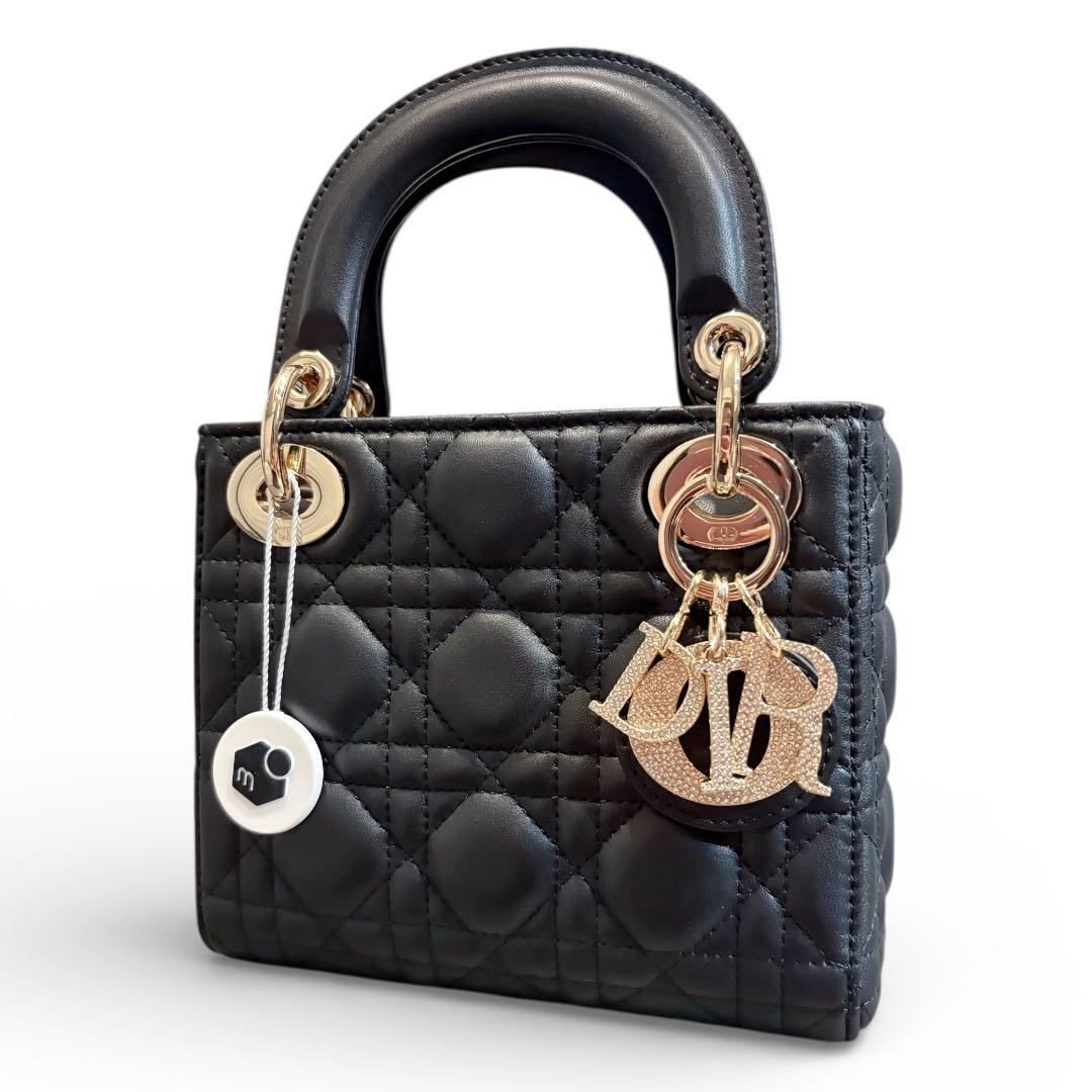 新品未使用＊DIOR レディディオール ミニ あんしん鑑定バッジ＆鑑定書付き