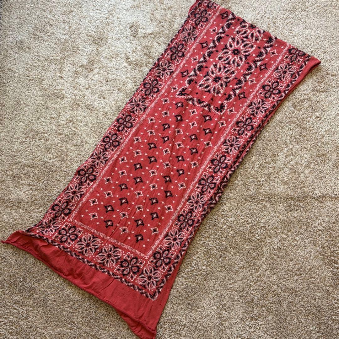 kapital縮絨ウールマフラー レッド