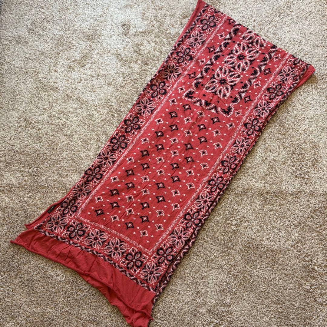 kapital縮絨ウールマフラー レッド