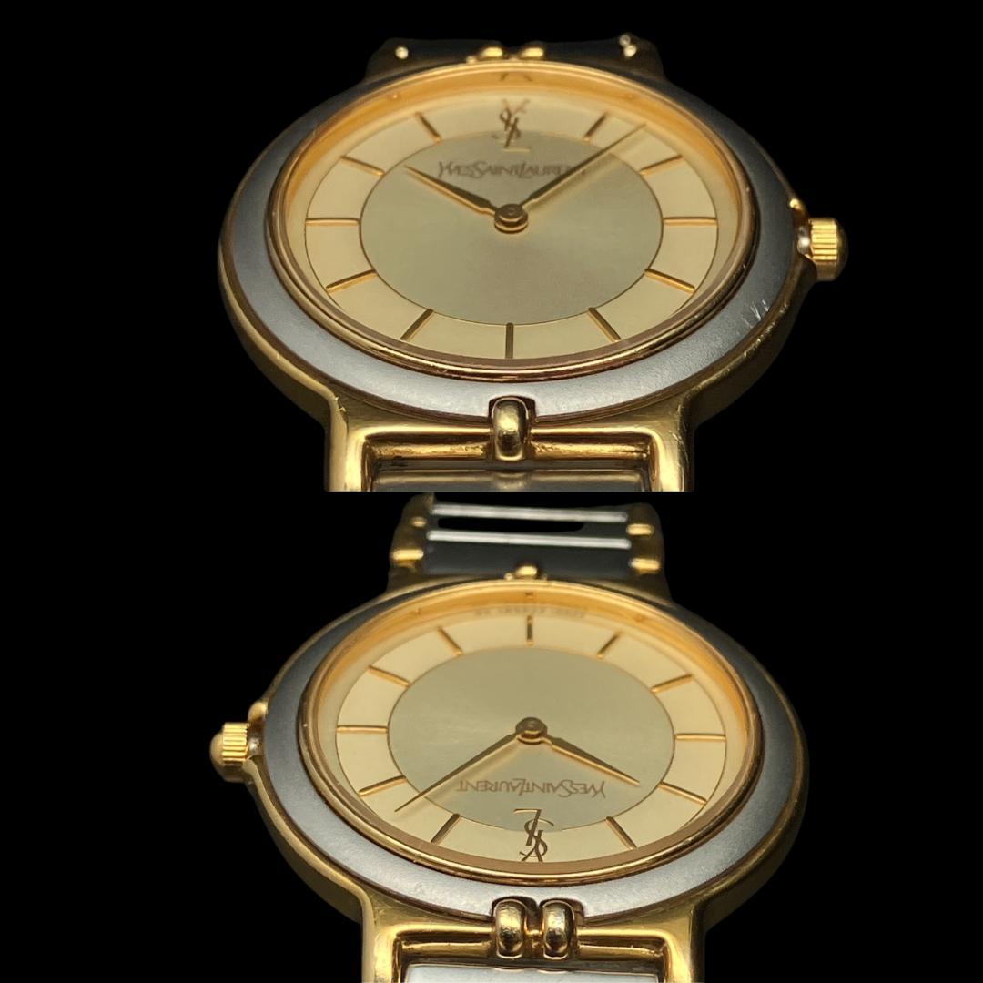 【新品電池/稼働】イヴサンローラン YSL 腕時計 レディース クォーツ コンビ