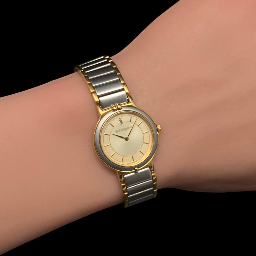【新品電池/稼働】イヴサンローラン YSL 腕時計 レディース クォーツ コンビ