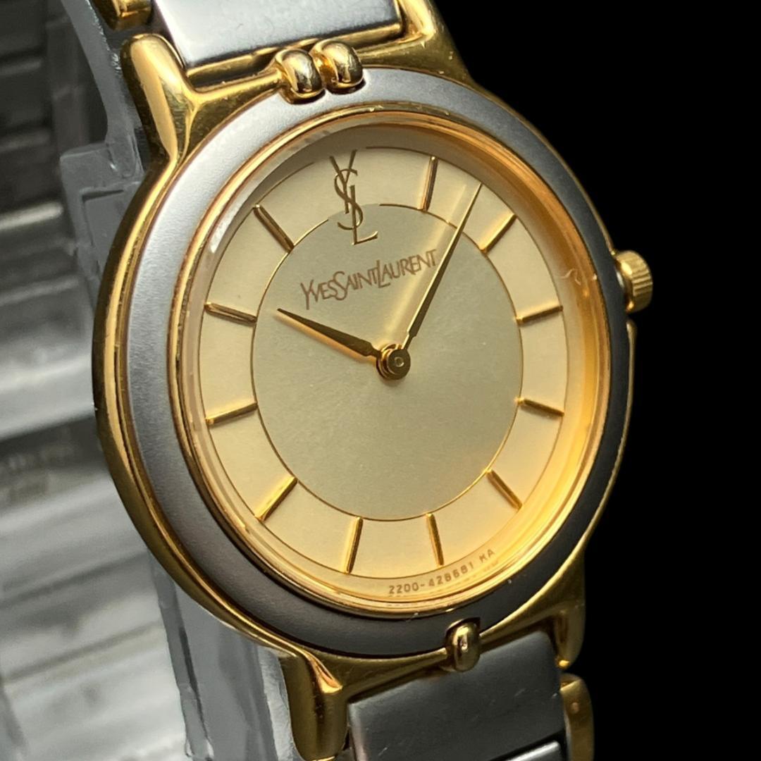 【新品電池/稼働】イヴサンローラン YSL 腕時計 レディース クォーツ コンビ