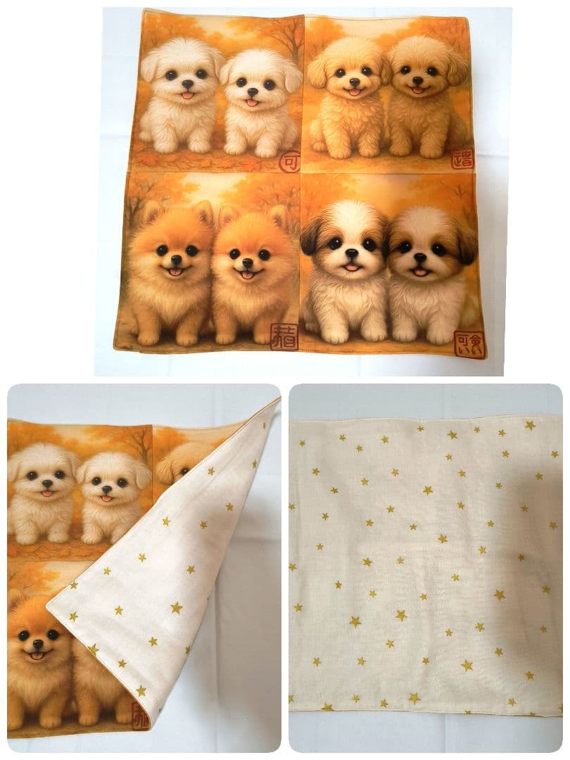 Yourelia様】ハンドメイドオーダー★犬猫鳥ハリネズミ★巾着&ハンカチ12点