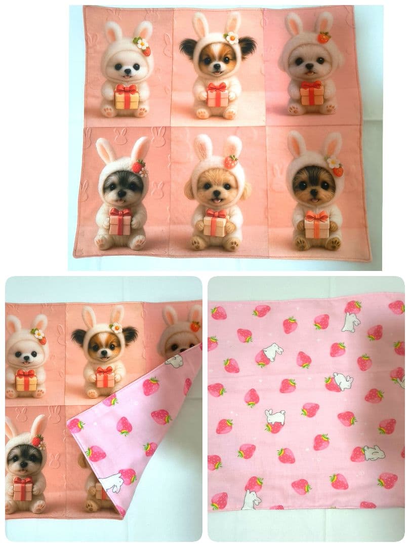 Yourelia様】ハンドメイドオーダー★犬猫鳥ハリネズミ★巾着&ハンカチ12点