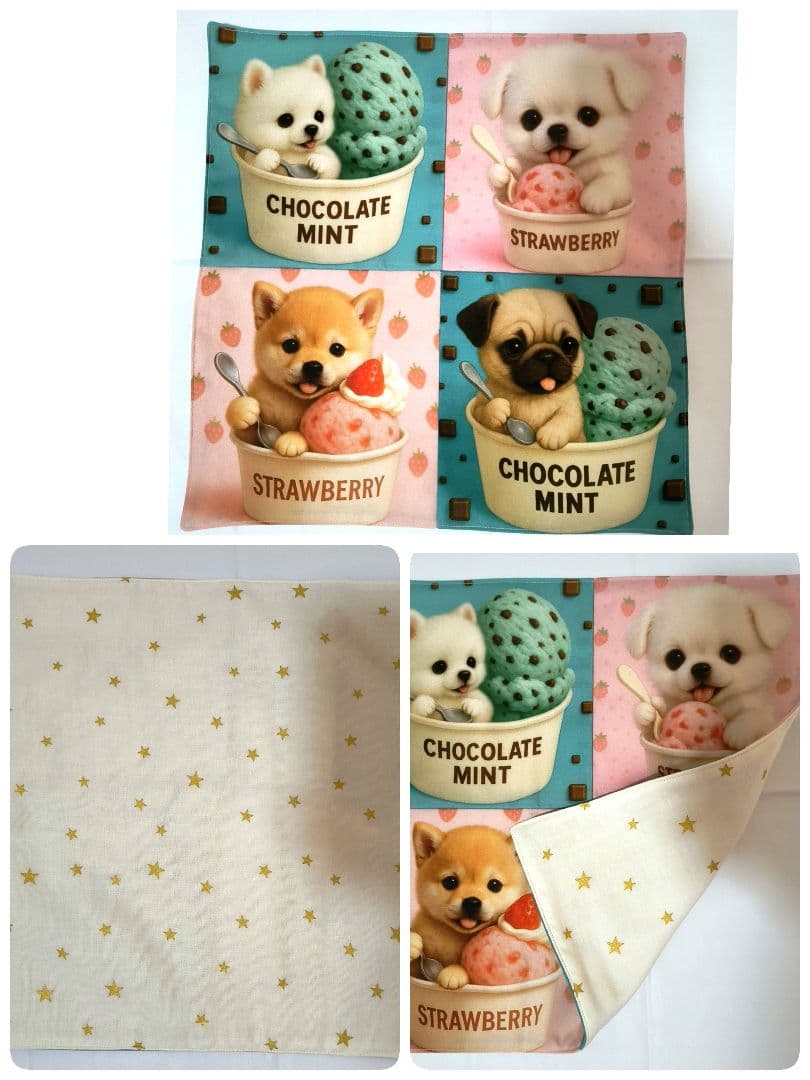 Yourelia様】ハンドメイドオーダー★犬猫鳥ハリネズミ★巾着&ハンカチ12点