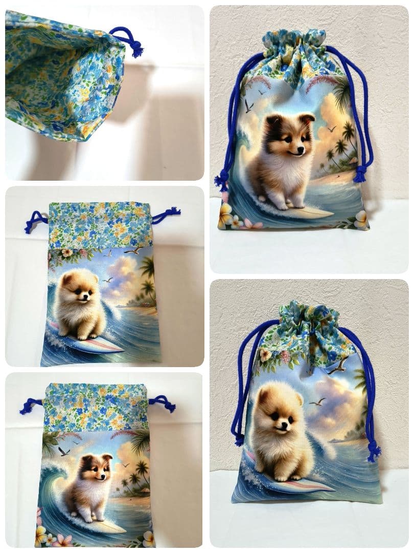 Yourelia様】ハンドメイドオーダー★犬猫鳥ハリネズミ★巾着&ハンカチ12点