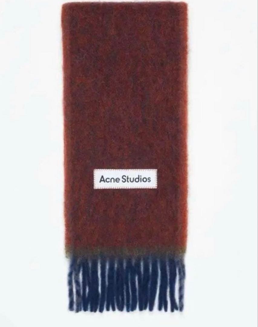 Acne studious 赤　マフラー