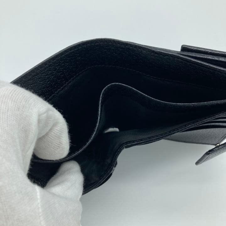 GUCCI グッチ 三つ折り財布 GG柄 キャンバス ブラック 正規品