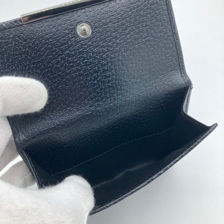 GUCCI グッチ 三つ折り財布 GG柄 キャンバス ブラック 正規品