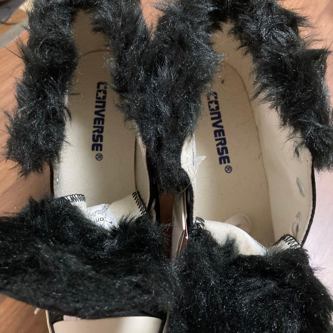 『新品』コンバース　オールスター　ボアヒール　黒