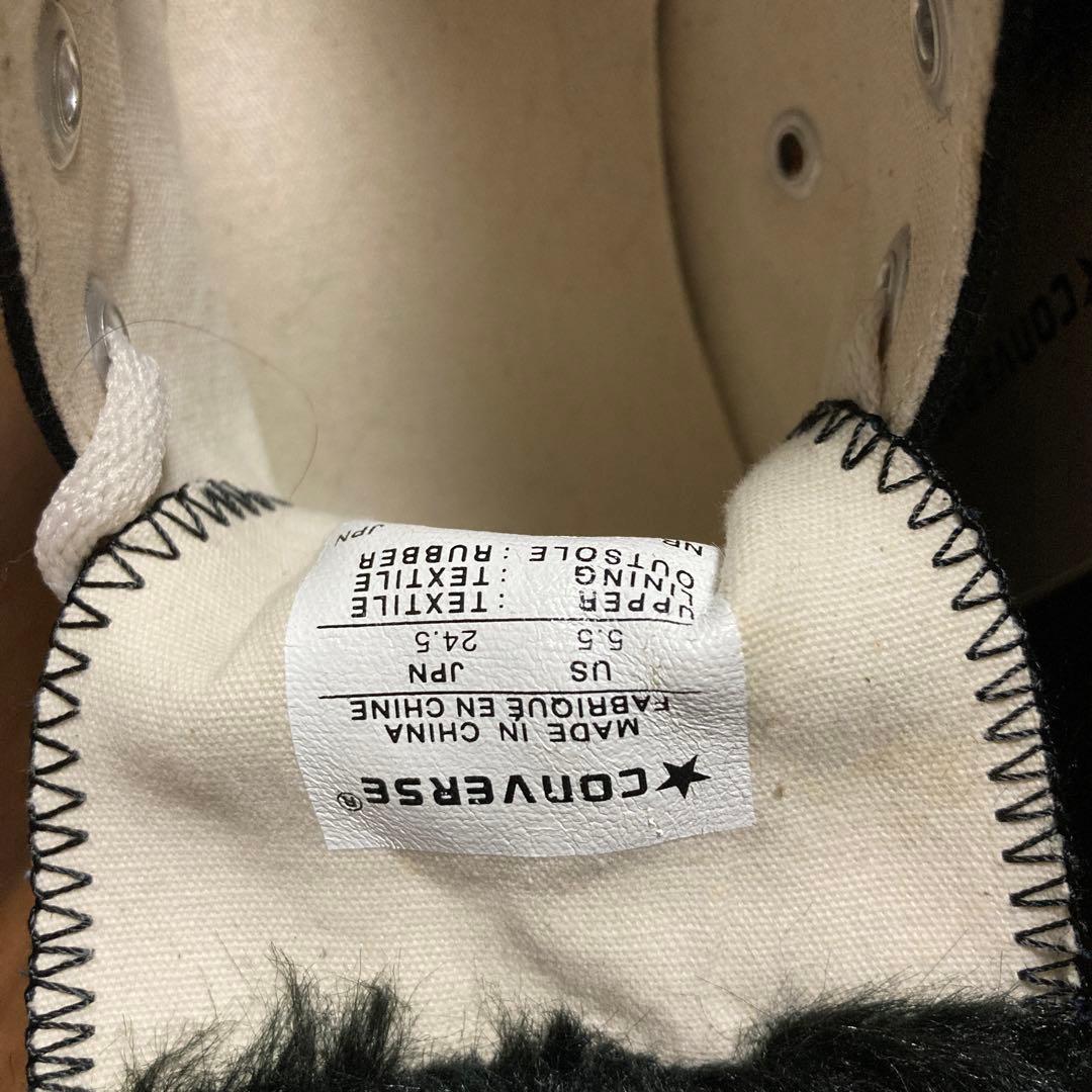 『新品』コンバース　オールスター　ボアヒール　黒