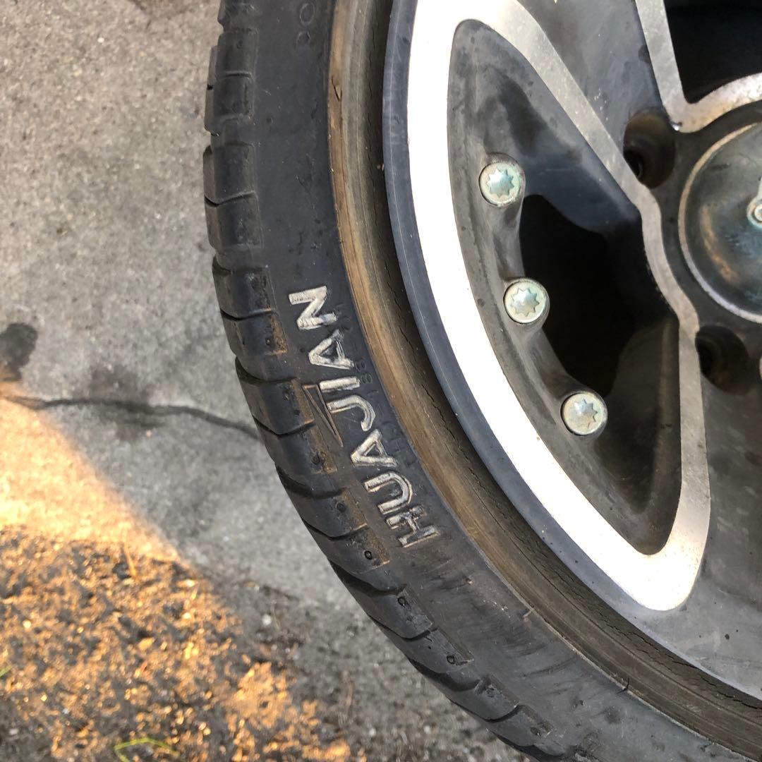 送料込み☆HONDA２サイクルジャイロ４つ穴　リアワイドホイール扁平