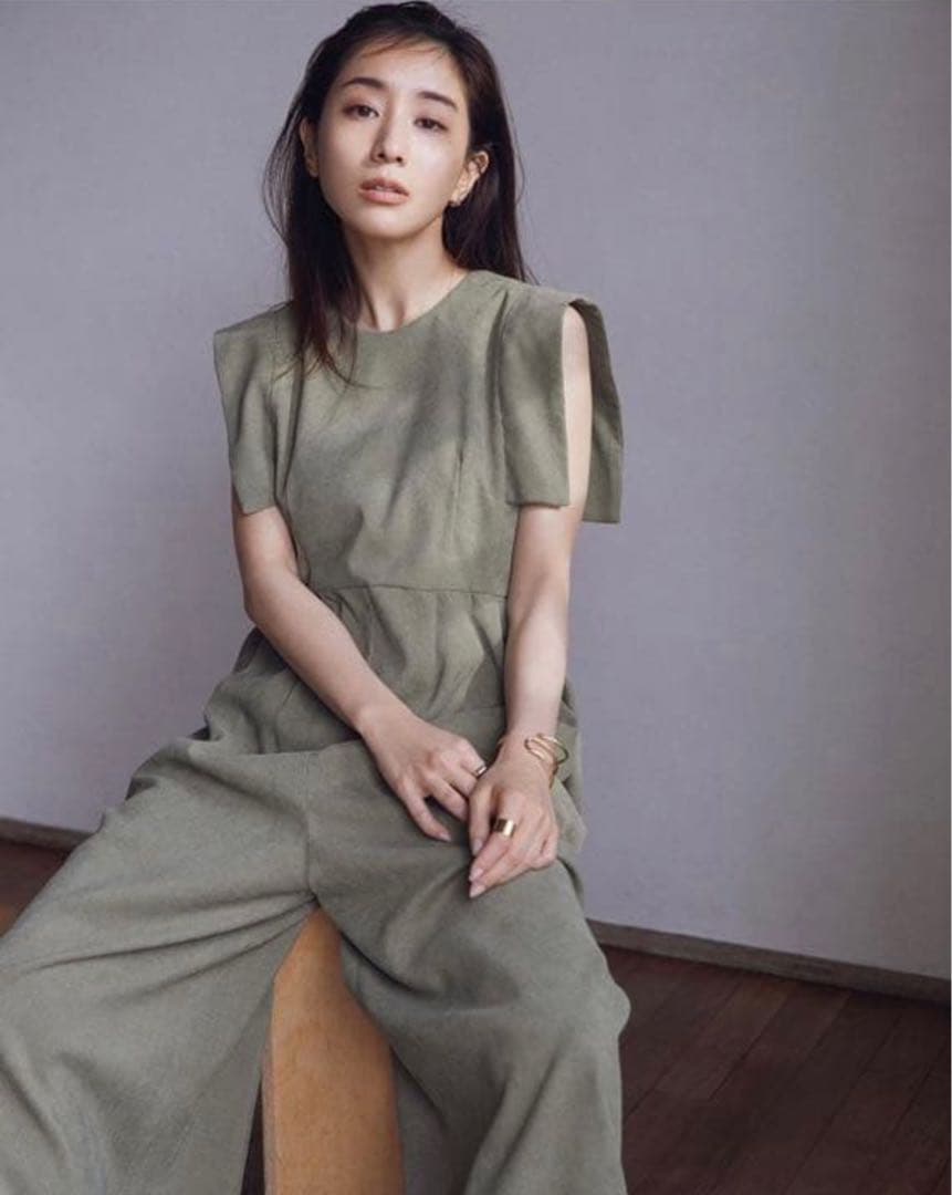 CLANE × Minami Tanaka スクエアスリーブオールインワン　黒