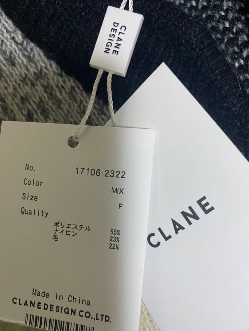 CLANE クラネ 新品未使用 タグ付き　WIDE CHECK PONCHO