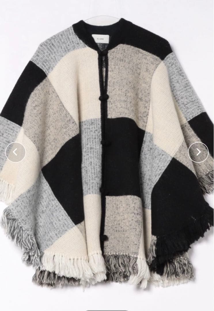CLANE クラネ 新品未使用 タグ付き　WIDE CHECK PONCHO