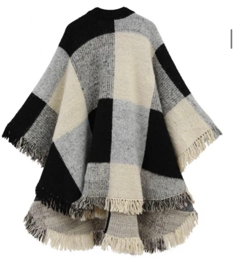 CLANE クラネ 新品未使用 タグ付き　WIDE CHECK PONCHO
